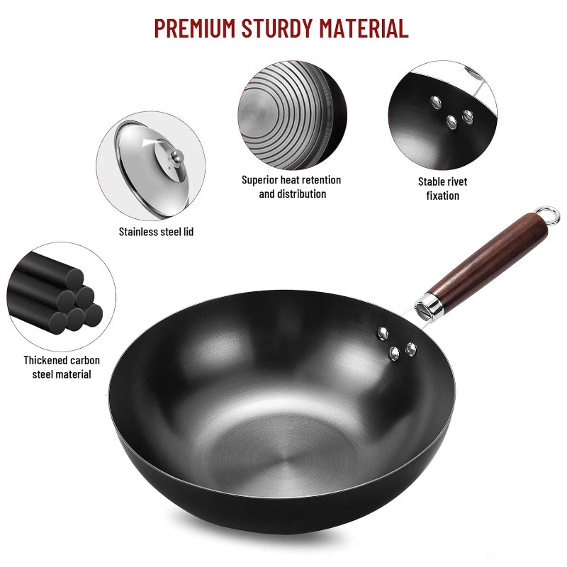 Flat Bottom Wok Pan 32cm Skill - đánh giá và giá Wok Electric Flat
