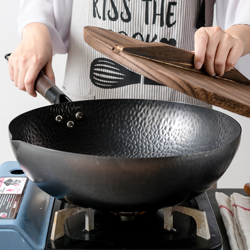 Carbon Steel Wok Pan 32cm Stir - đánh giá và giá Wok Electric Flat