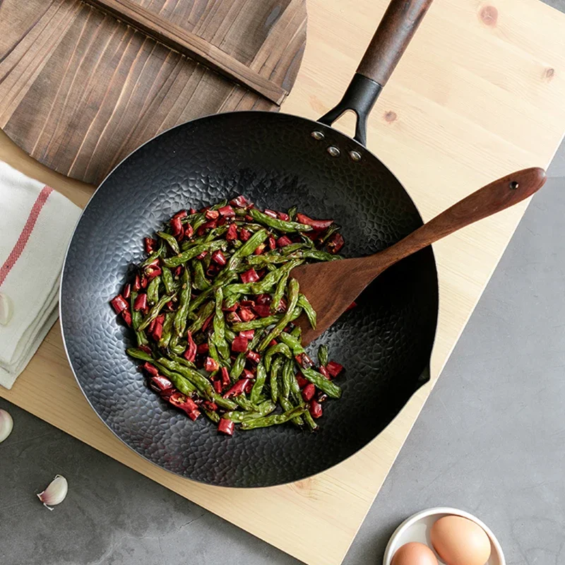 Carbon Steel Wok Pan 32cm Stir - đánh giá và giá Wok Electric Flat