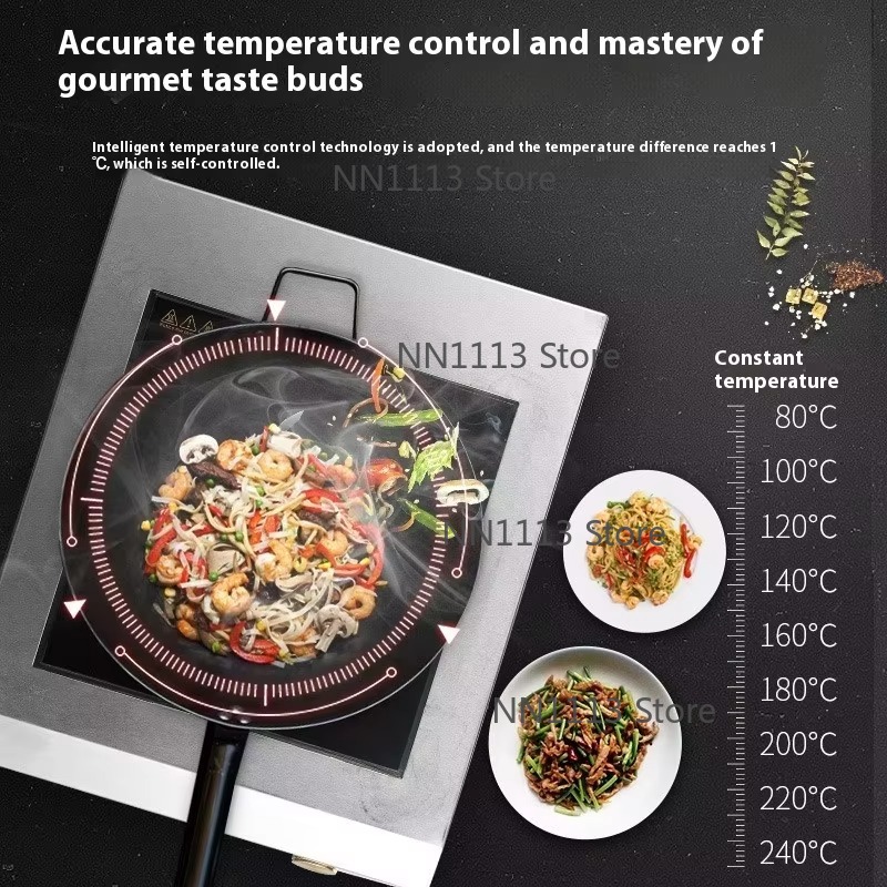Commercial High-Power Inductio - đánh giá và giá Wok Electric Flat