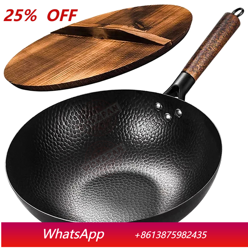 Carbon Steel Wok Pan 32cm Stir - đánh giá và giá Wok Electric Flat