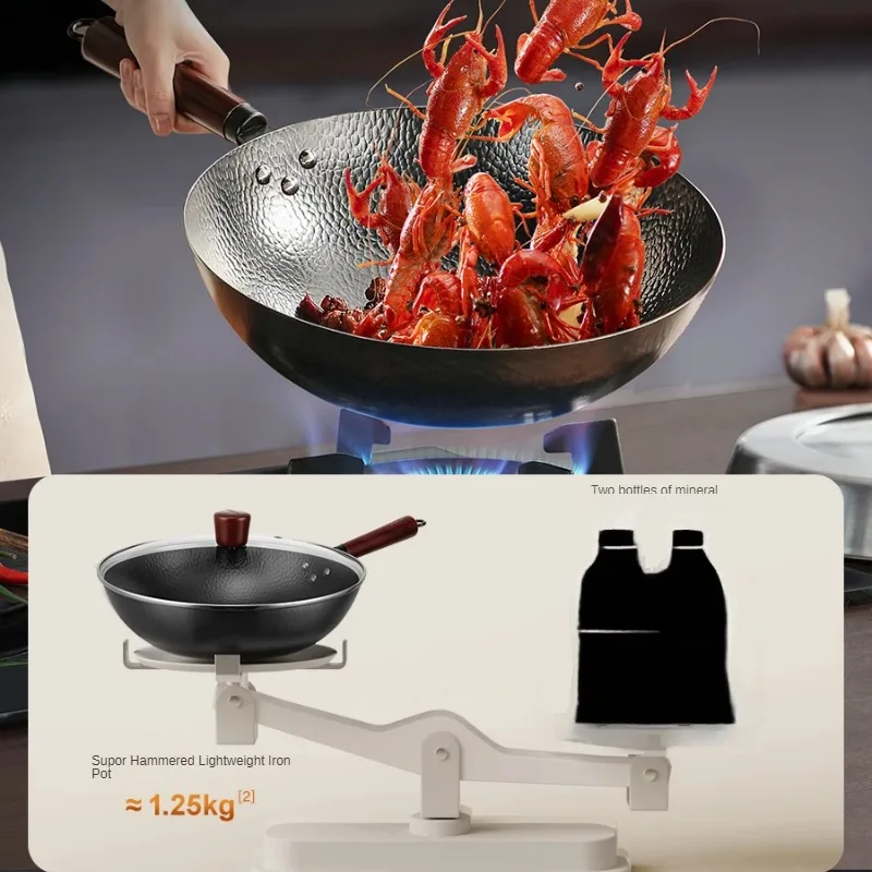 Steel Wok Pan 32cm Stir Fry Wo - đánh giá và giá Wok Electric Flat