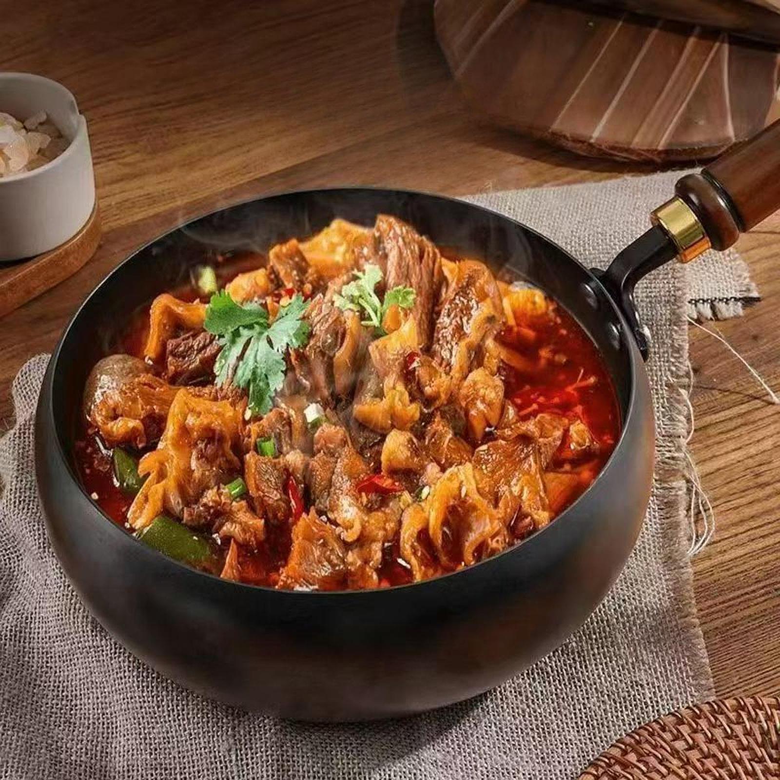 24cm Fine Iron Wok Pan  Stir F - đánh giá và giá Wok Electric Flat
