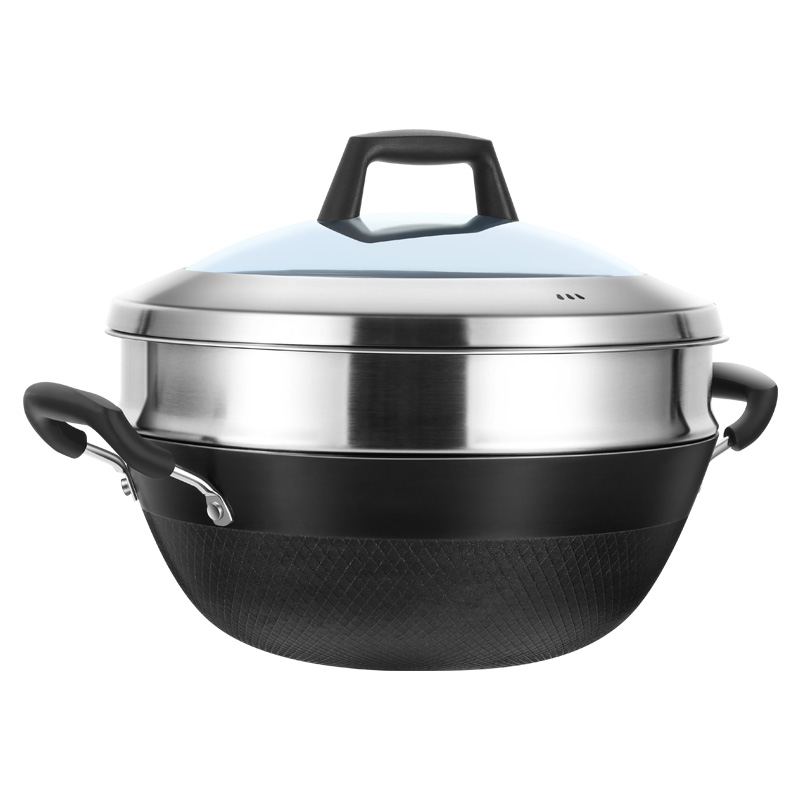 Flat bottom frying pan Stainle - đánh giá và giá Wok Electric Flat