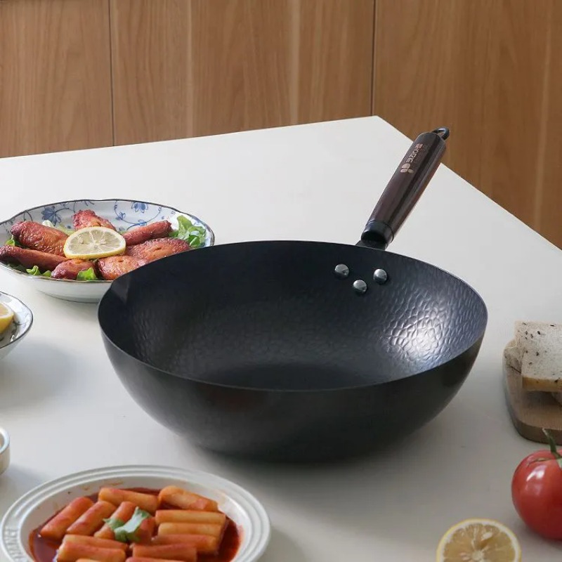 Carbon Steel Wok Pan 32cm Stir - đánh giá và giá Wok Electric Flat